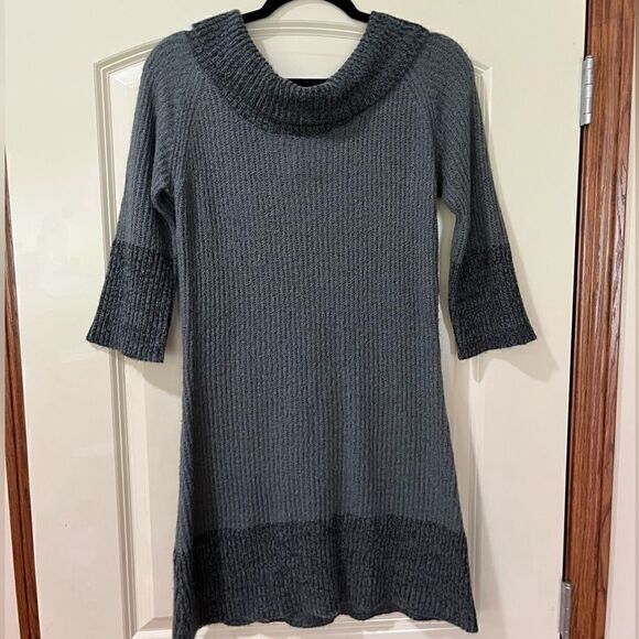 SOFT SURROUNDINGS Long Sleeve Sweater Dress Gray Women’s Size Tall Medium - Picture 1 of 4